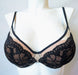 Marie Jo Suto, a chic and timeless heart shaped plunge bra. Front view. Style 0122186. Color Black.