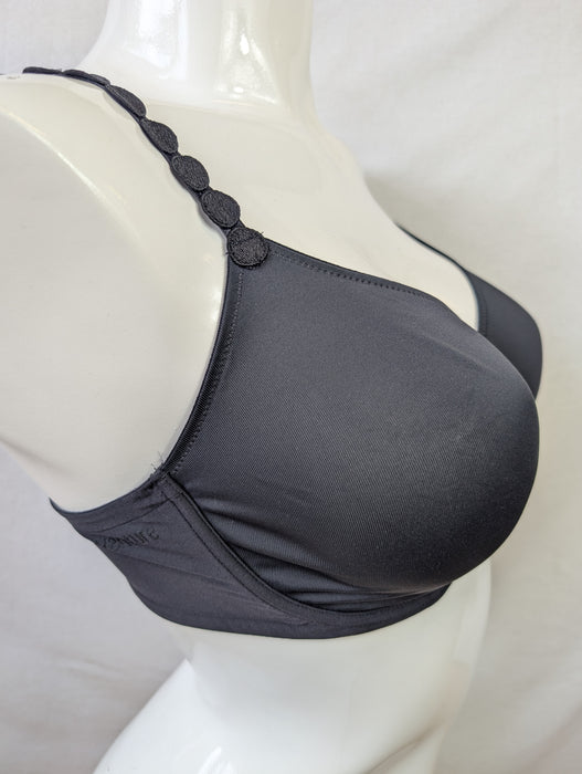 Marie Jo Tom, a fabulous full cup bra on sale. Color Charcoal. Style 0120821. Side view.