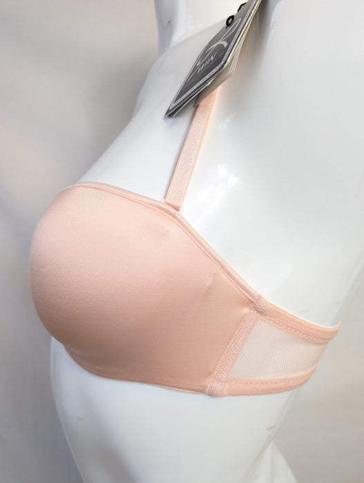 Marie Jo Undertones, a great strapless bra at a low sale price. Color Glossy Pink. Style 0102018. Side view.