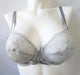 Nina Ricci full cup bra on sale. Color Silver. Style NR1433. Front view.