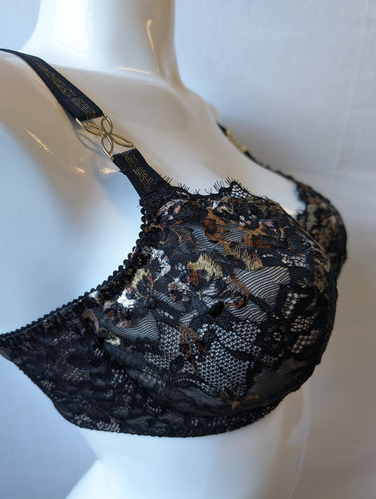 Prima Donna Arau, a beautiful balcony bra. Color Black. Style 0163294.