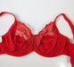 Prima Donna Deauville, a best selling bra across the globe. Ideal for the full bust. On sale. Style 0161811. Color Fiery Red. Inside view.