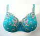 Prima Donna Lenca, a padded bra for comfort and shape. Color Sunny Teal. Style 0263462. Front view.