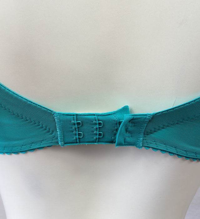 Prima Donna Lenca, a padded bra for comfort and shape. Color Sunny Teal. Style 0263462. Back view.
