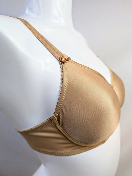 Prima Donna Satin, a premium full cup bra on sale. Color Cognac. Style 0161330. Side view.