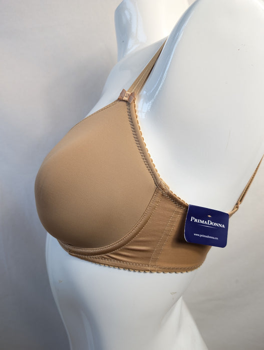 Prima Donna Satin, a premium spacer bra. Color Cognac. Style 0161337. Side view.