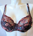 Prima Donna Sevas a plus size balcony bra with loads of style. Color Aubergine. Style 0163284.