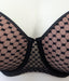 Prima Donna Twist Glass Beach, a beautiful bra for an ideal shape and hold. Color Black. Style 0242350. Gore view.