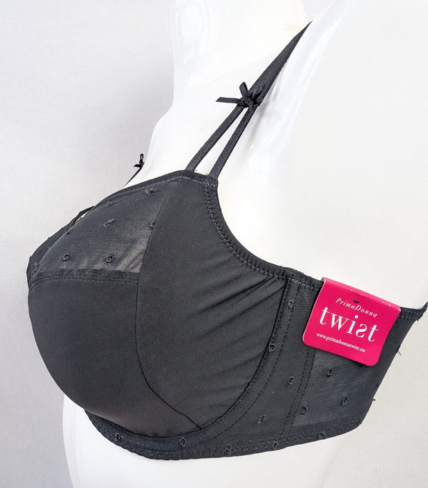 Prima Donna Twist, Possibly Maybe, one of the best looking full cup bras we have. Color Black. Style 0141200. Side view.