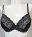 Princesse Tam Tam Frivo, a beautiful plunge bra with lots of coverage. Style 100. Color Black. Front view.