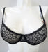 Princesse Tam Tam, a beautiful hard to find plunge bra. Color Black. Style 9719. Front view.