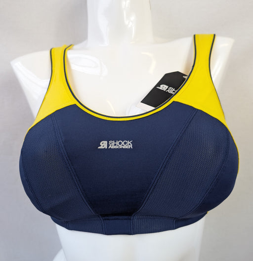 Shock Absorber Multi Sports bra in black. Amazing strong construction for high impact activities. Color Navy. Style S4490. Front view.