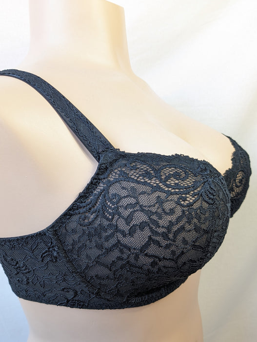 Simone Perele Celeste, a wonderful demi bra. Color Black. Style 12M334.