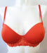 Simone Perele Delice, a tshirt bra for great shape. Style 12X343. Color Tangerine. Front view.