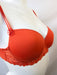 Simone Perele Delice, a tshirt bra for great shape. Style 12X343. Color Tangerine. Side view.