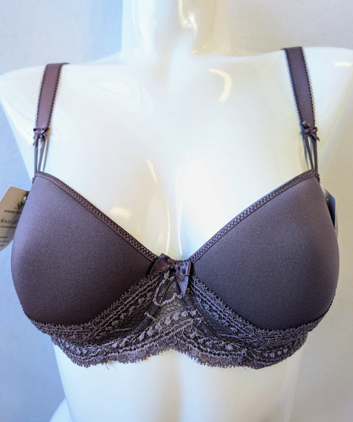 Simone Perele Ede, a spacer bra on sale. Color Anthracite. Style 12E343. Front view.