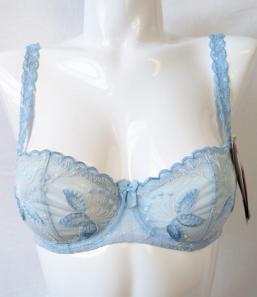 Simone Perele Florence, a great demi bra on sale. Color Sky Blue. Style 124330.