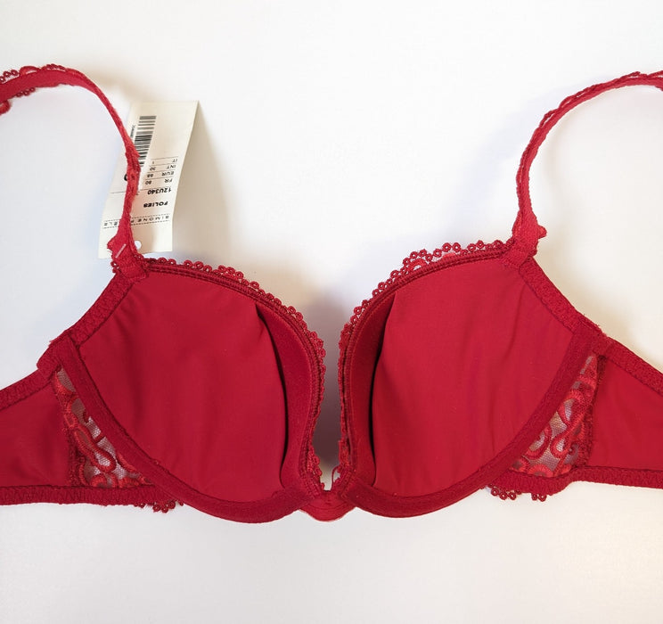 Simone Perele Folies, a hard to find pushup bra. Color Red. Style 12U340.