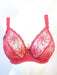 Simone Perele Revelation, a premium bra for a full bust in a plunge style. Style 12R321. Color Red Kiss.