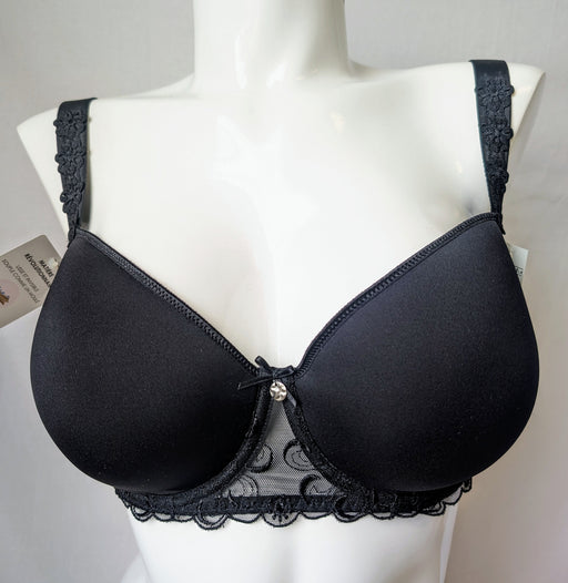 Simone Perele Revelation, a beautiful modern spacer bra. Color Black. Style 12R343.