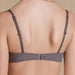 This Simone Perele bra, Delice, is a premium demi bra, sheer all over with amazing lace and on sale. Color Shadow. Style 12X330.