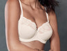 This Rosa Faia bra by Anita, Charlize, is a beautiful balconette bra with 3-part cups and soft mesh linings. Plus this bra is on sale. Color Crystal. Style 5667.