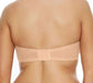 A great plus size bra for the full bust. Elomi Smoothing, a versatile strapless bra with contour cups. You can wear it with straps. Discontinued so now on sale. Color Beige. Style EL1230.