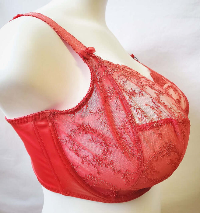 Empreinte Louise, a plus size full cup bra on sale. Color Rouge Intense. Style 07184.