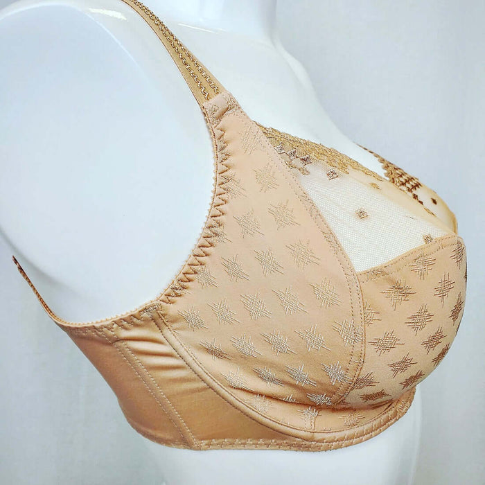 Empreinte Jazz a full cup bra that gives you great coverage, support and comfort. Color Beige. Style 07189.