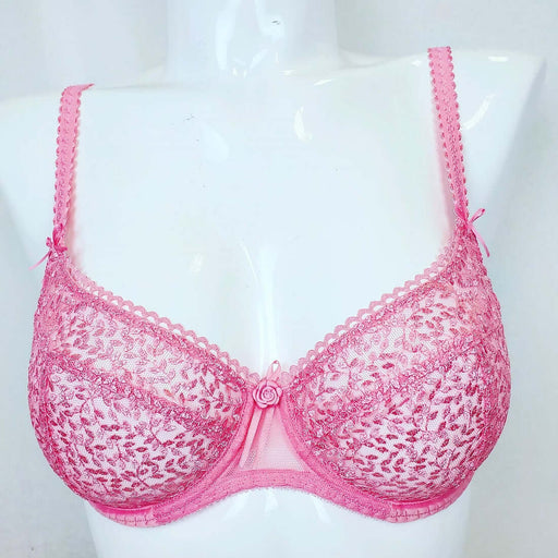 Empreinte Kate, a balconette bra. Color Fraise. Style 08187.