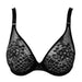 A premium Empreinte bra, Melody. A plunge bra with moulded cups. Color Black. Style 1486.