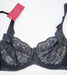 Ewa Michalak Wrozka, a balconette bra in a beautiful lace. Color Black. Style 491.