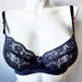 Ewa Michalak Wrozka, a balconette bra in a beautiful lace. Color Black. Style 491.