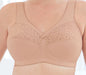 Glamorise plus size bra, Magic Lift, a wireless comfortable bra. Color Beige. Style 1001.