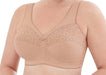 Glamorise plus size bra, Magic Lift, a wireless comfortable bra. Color Beige. Style 1001.