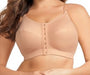 Goddess Comfort Zone, a front closing wireless bra. Ideal plus size bra. Style GD6150. Color Beige.