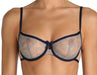 Marie Jo Azuma, a full cup bra with loads of style. Color Blue. Style 012-1580.