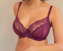 Panache Ana, a stylish plunge bra for plus size breasts. Color Damson. Style 9396.