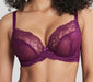 Panache Ana, a stylish plunge bra for plus size breasts. Color Damson. Style 9396.