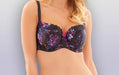 Panache Thea, a fun balconette bra at a low price. Color Black multicolor. Style 9261.