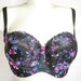 Panache Thea, a fun balconette bra at a low price. Color Black multicolor. Style 9261.