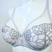 A full cup Simone Perele bra on sale, Java, made of a beautiful sheer lace with beautiful embroidery. Color Linen. Style 12G319.