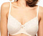 Chantelle Le Marais, a well made plunge bra for the full bust at a low price. Color Beige. Style 2731.