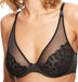 Chantelle Wagram, this plunge bra is high elegance. Color black. Style 2991.