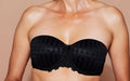This Marie Jo strapless bra from their Avero line. A versatile bra with contour cups. Can be worn regular, halter, criss cross, or strapless. Color Black. Style 0100413.