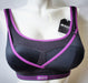 Shock Absorber Ultimate Gym wireless sports bra. Color Black Purple. Style S002Z.